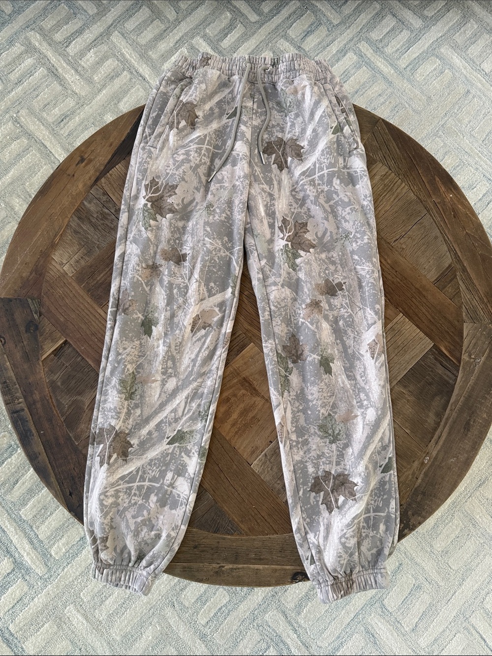 Abercrombie & Fitch Olive and Beige Camo Joggers